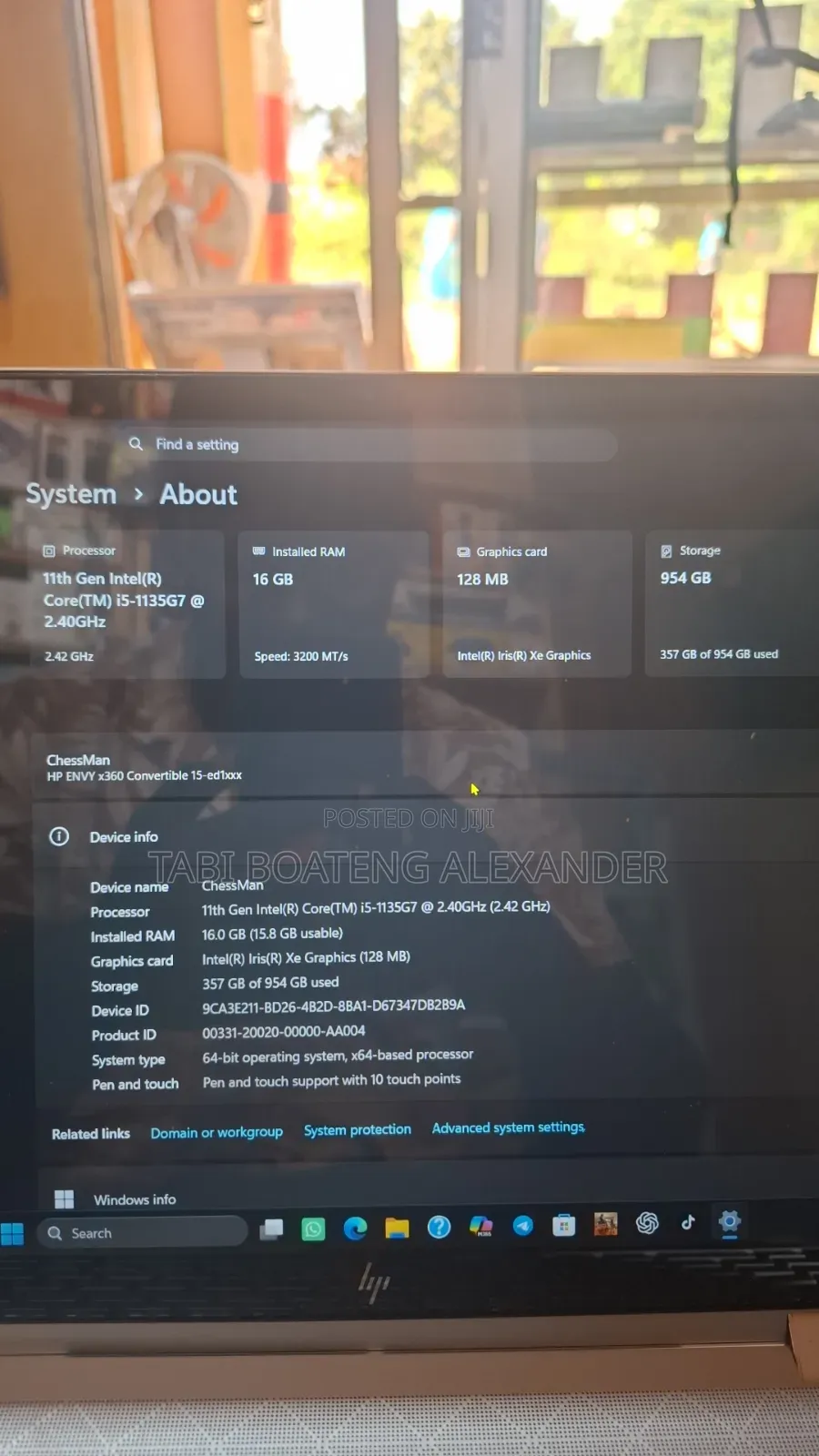 Laptop HP Envy x360 16GB Intel Core i5 SSD 1T