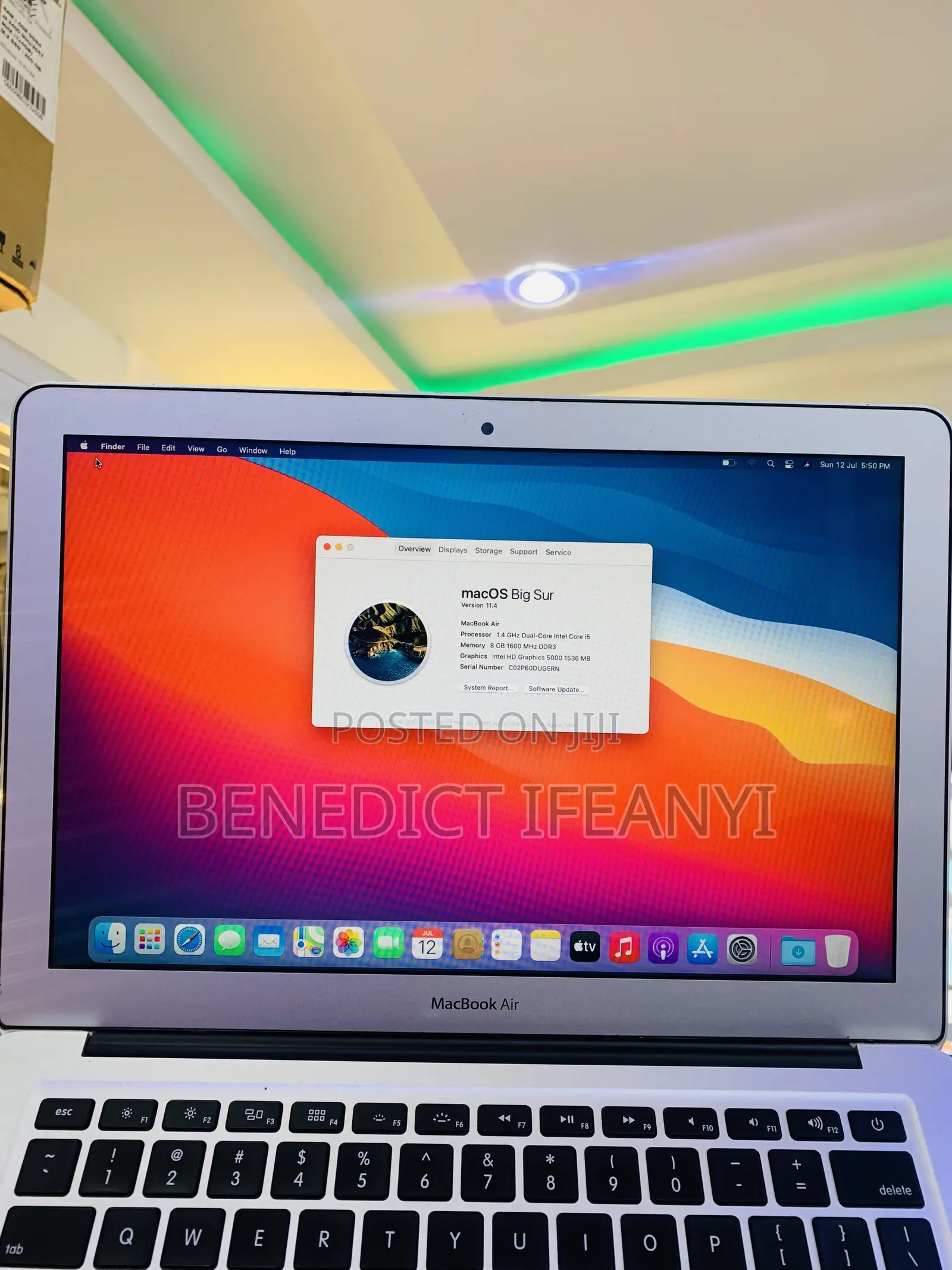 Laptop Apple MacBook Air 2014 8GB Intel Core i5 SSD 128GB
