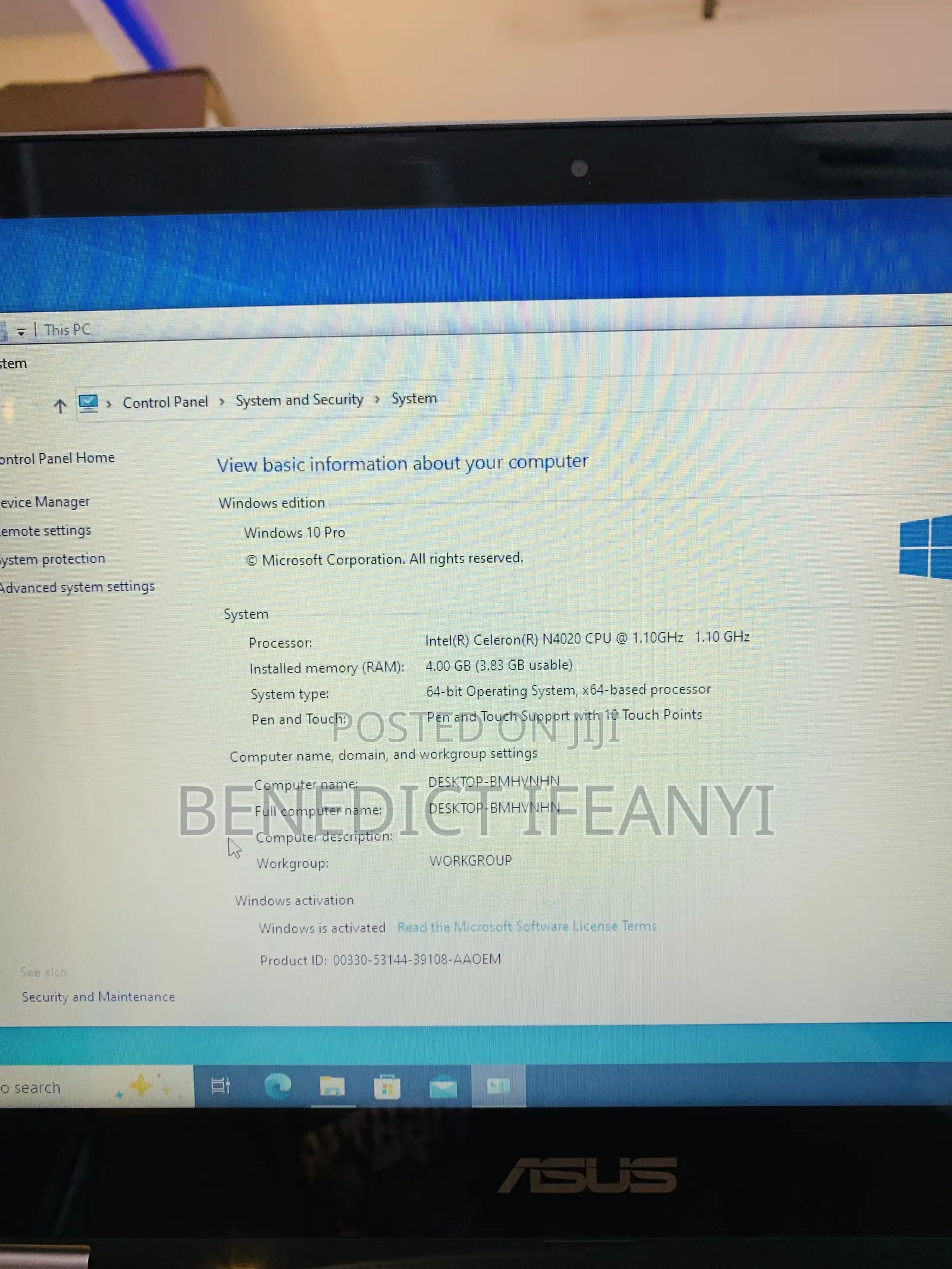 Laptop Asus VivoBook Flip 14 TP401NA 4GB Intel SSD 256GB