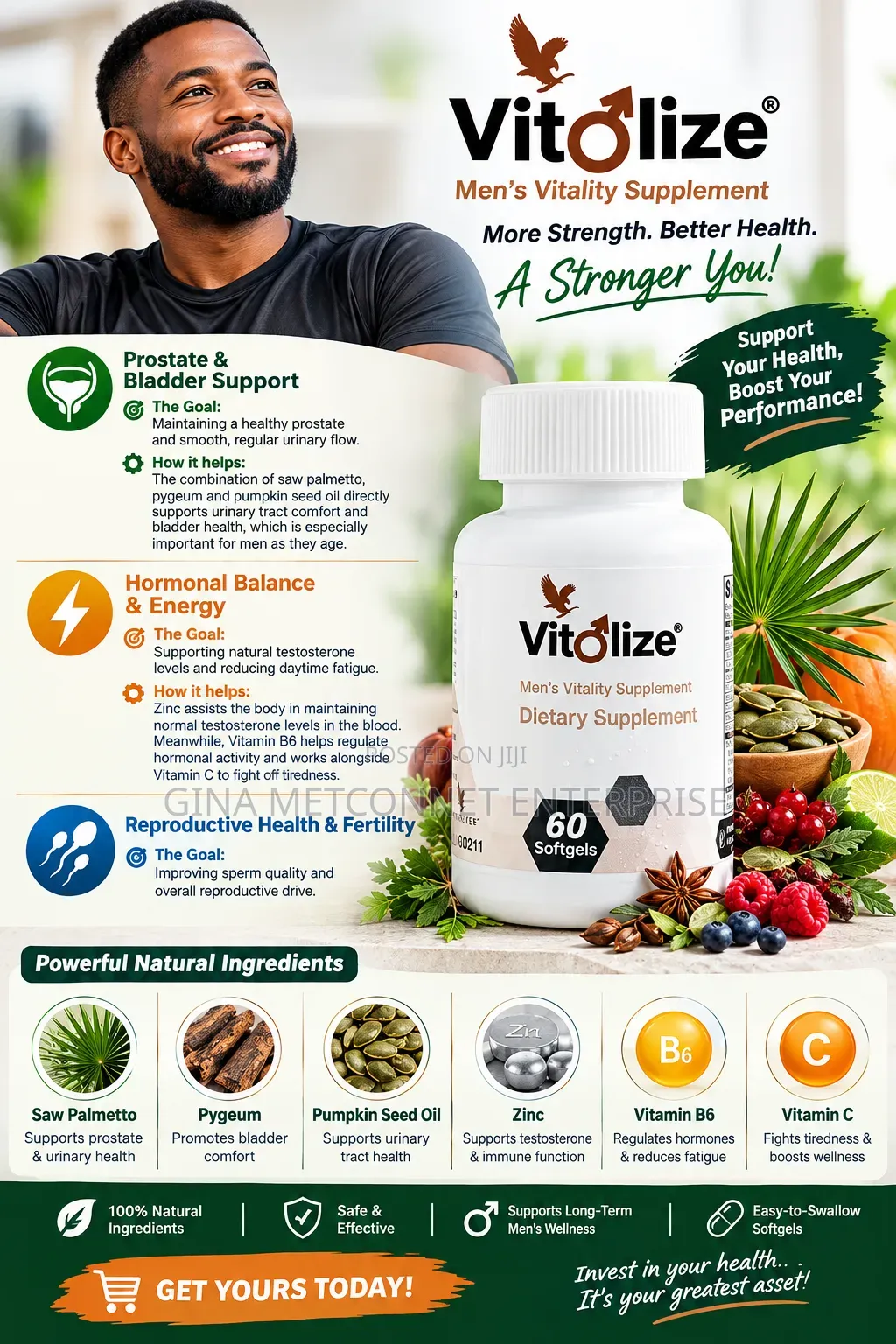 *VITOLIZE MEN VITALITY* - Daily Support for the Modern Man