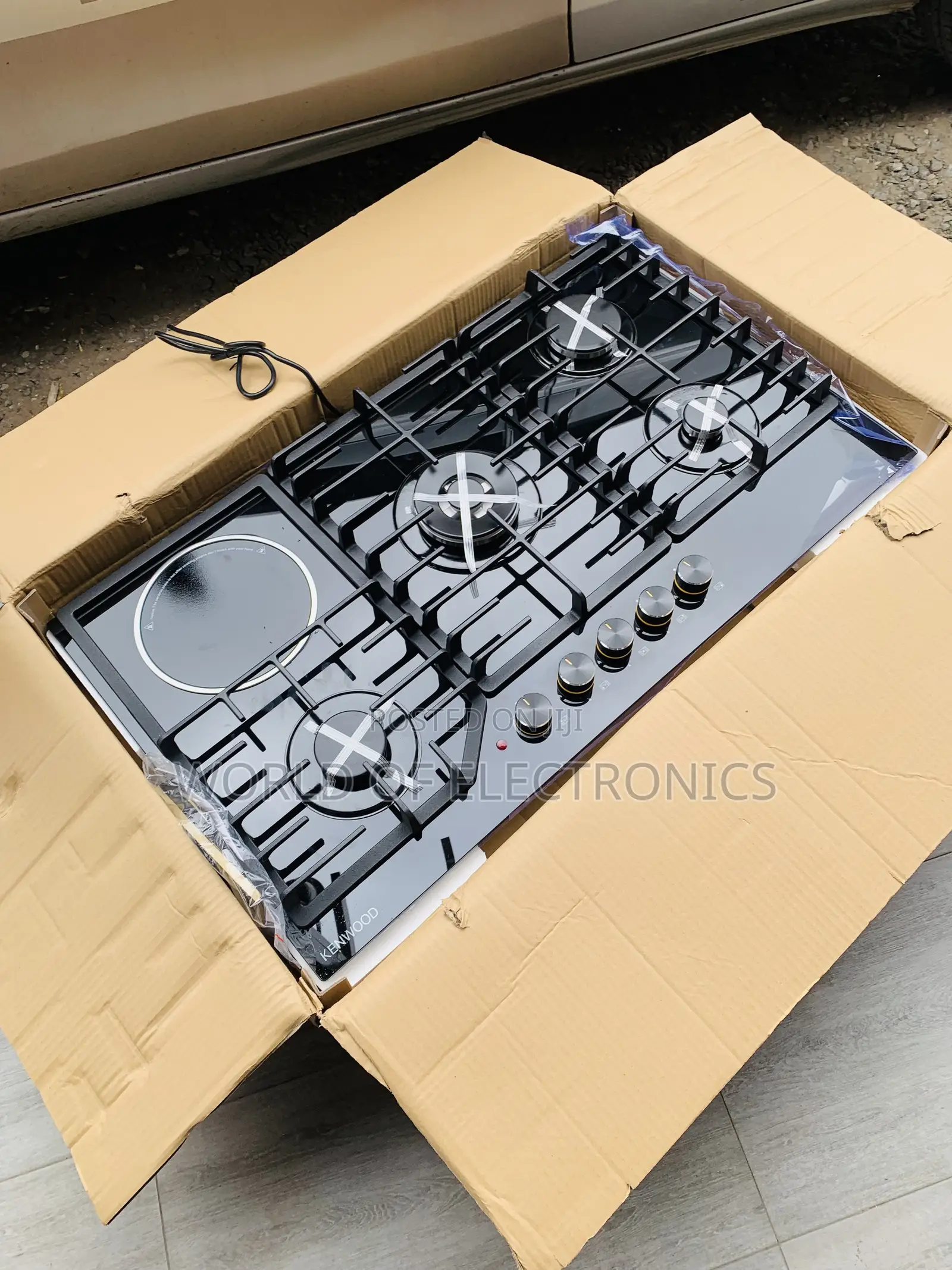 90cm 4+1 Ceramic Burner Gas Cooker Hob Built-in Ken Wood