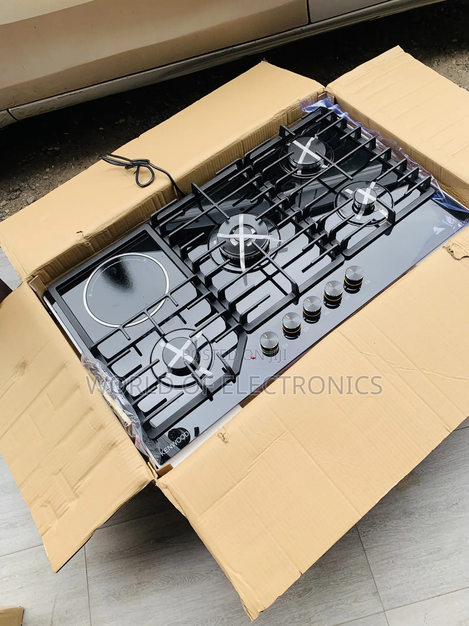 90cm 4+1 Ceramic Burner Gas Cooker Hob Built-in Ken Wood