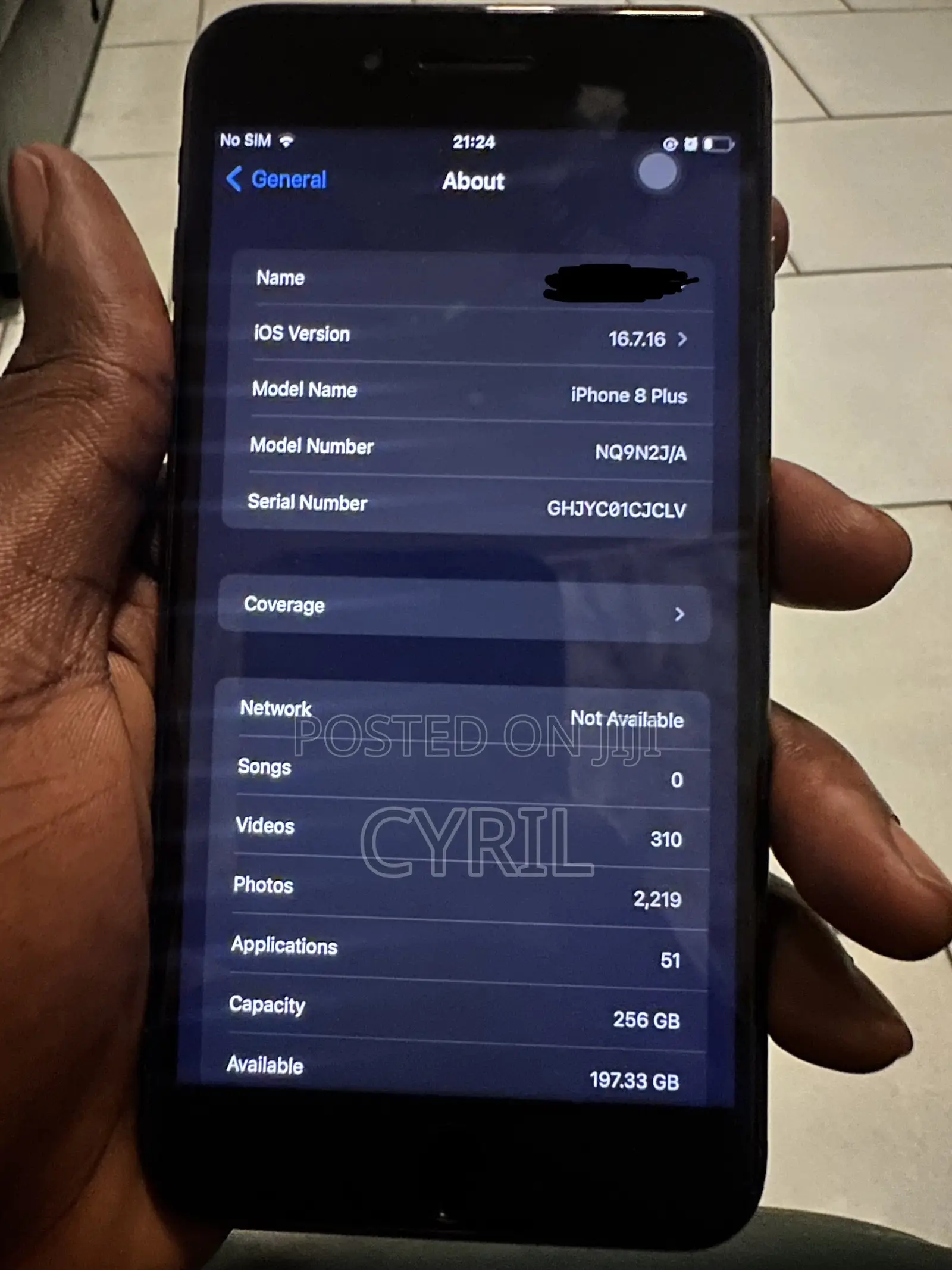 Apple iPhone 8 Plus 256 GB Black