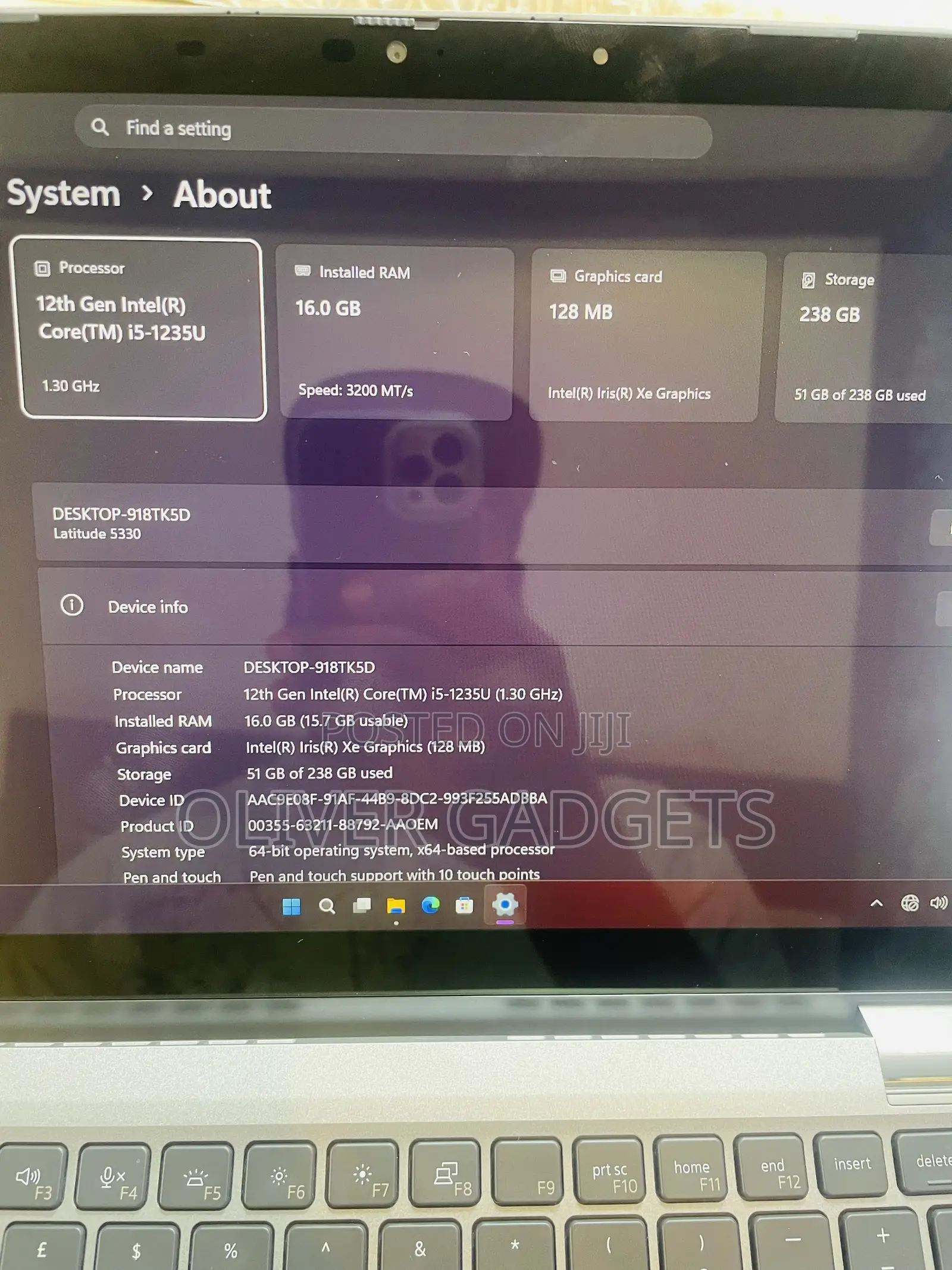 Laptop Dell Latitude 5330 16GB Intel Core i5 SSD 256GB