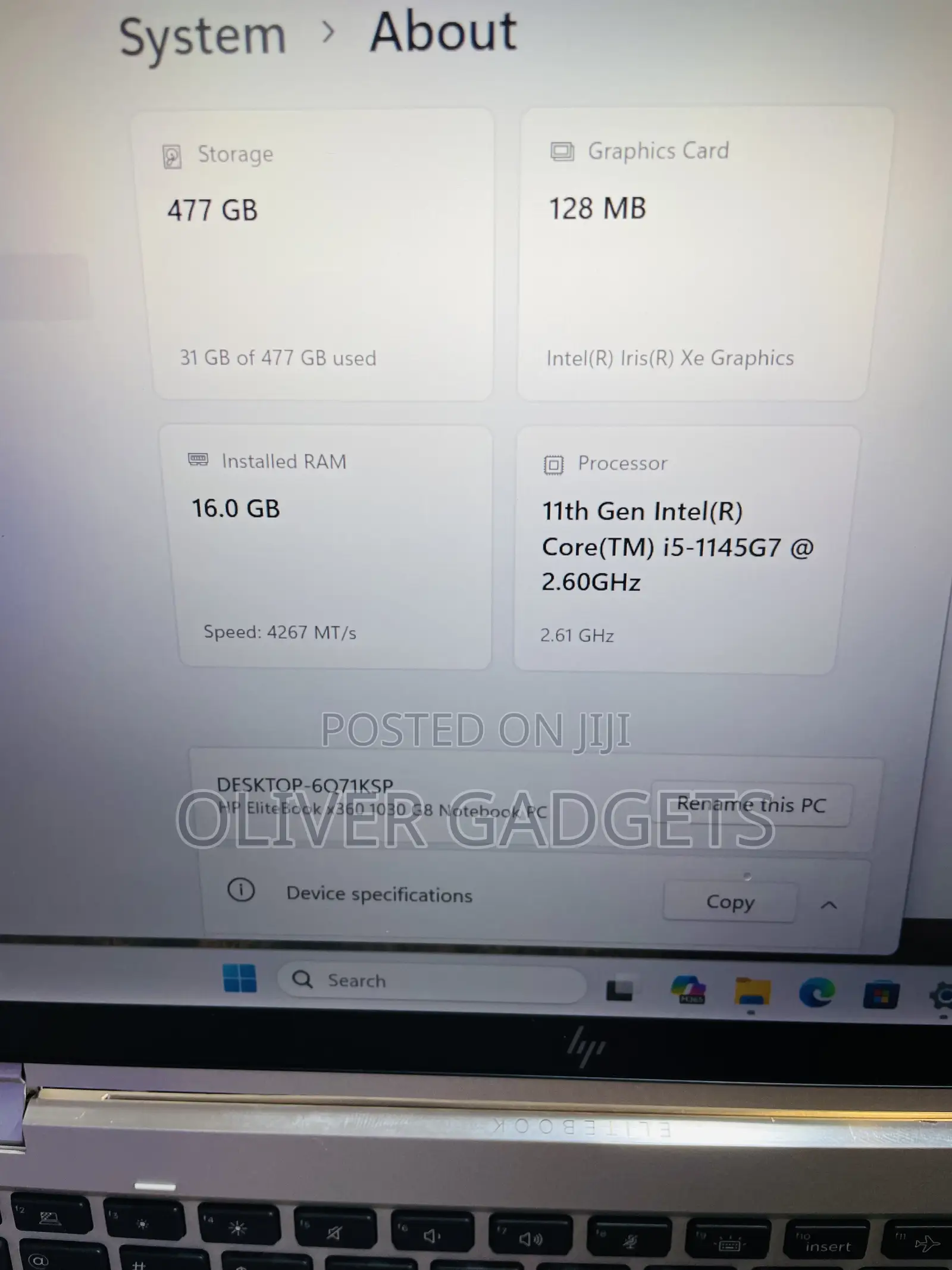 Laptop HP EliteBook x360 1030 G8 16GB Intel Core i5 SSD 512GB