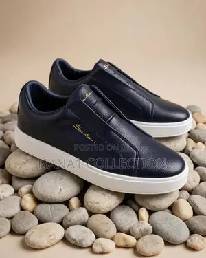 Santoni Victory Leather Slip - On Sneakers