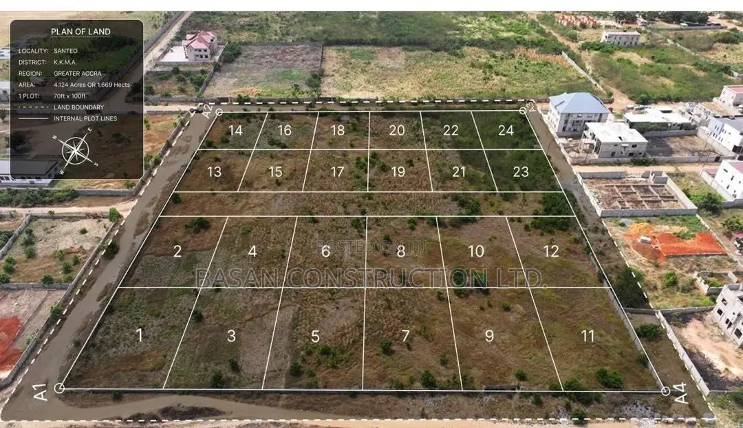 Titled 24 Plots of Land for Sale at Santeo-East Legon Hills