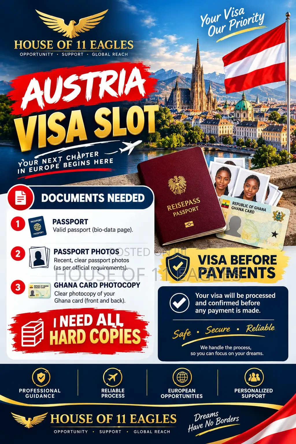 Austria Visit Visa – No Deposit