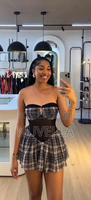 Plaid Corset Mini Dress