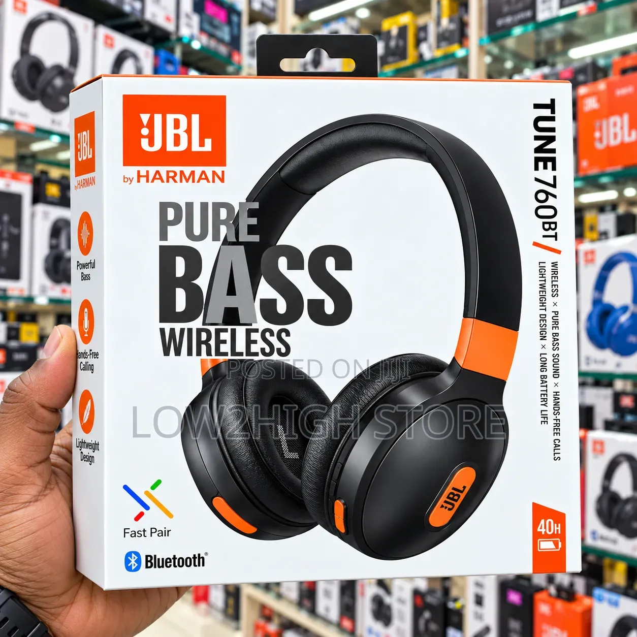 JBL Tune 760NC Wireless ANC Over-Ear Headphones - Low2High