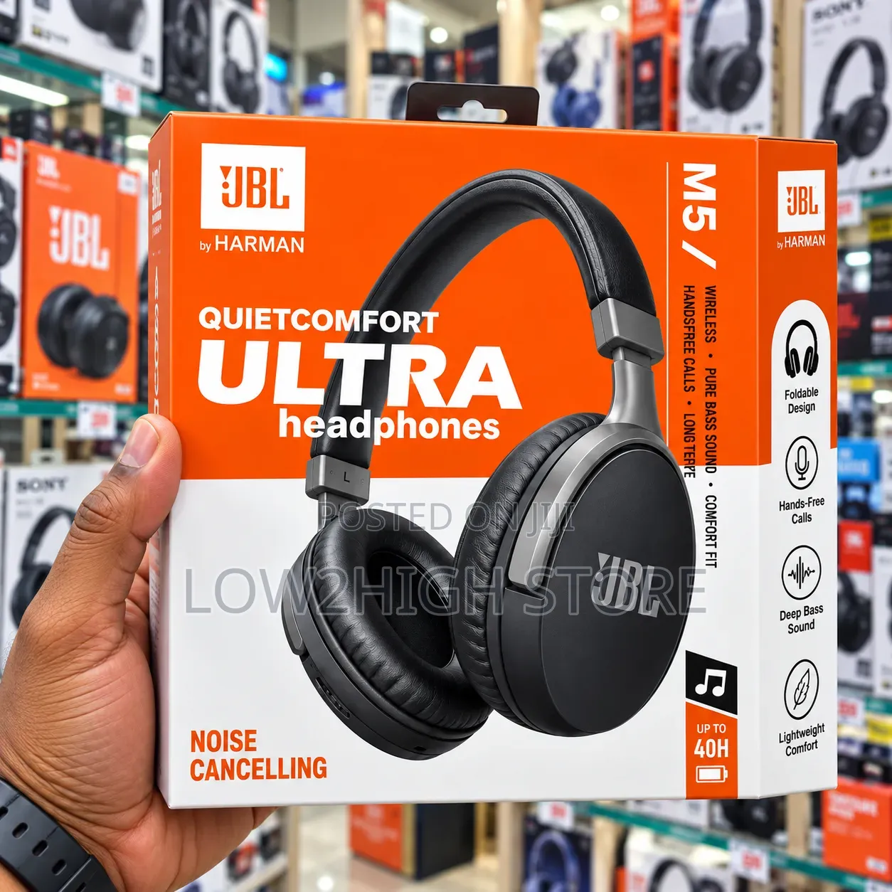 JBL M5 QuietComfort Ultra Wireless ANC
Headphones
- Low2High