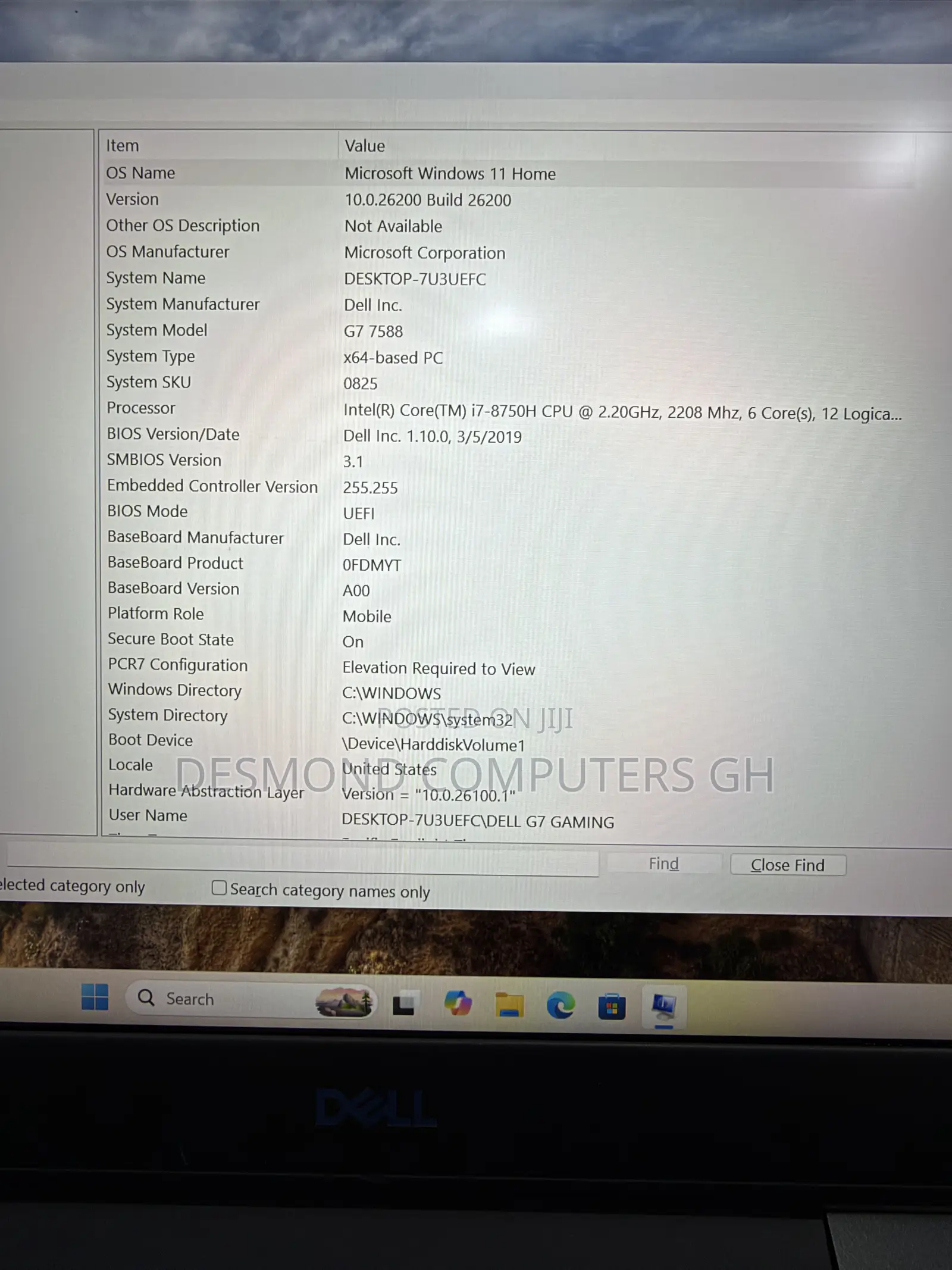 Laptop Dell G7 15 7588 16GB Intel Core i7 HDD+SSD 1.5T