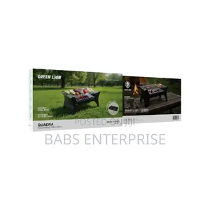 Green Lion Qudra Foldable BBQ Grill – Black