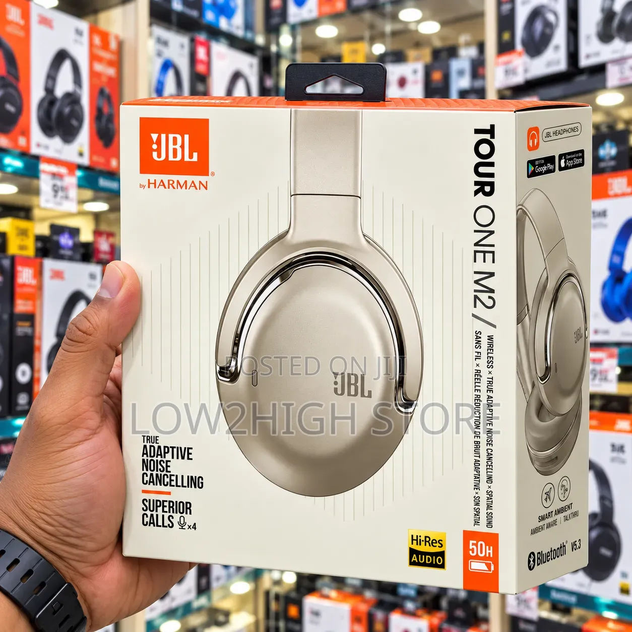JBL Tour One M2 Wireless Adaptive ANC Over-Ear Headphones - Low2High