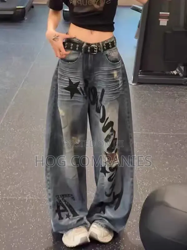 Ladies Baggy Jeans Trousers in Accra- Fast Delivery in 2hrs