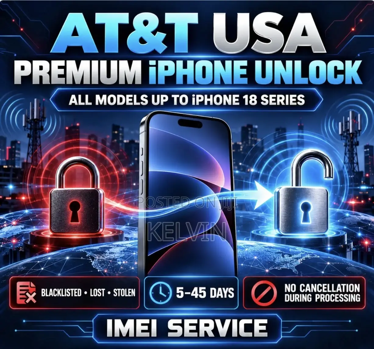 At&t Network Unlock Premium Unlock All iPhone Till iPhone 18 Series