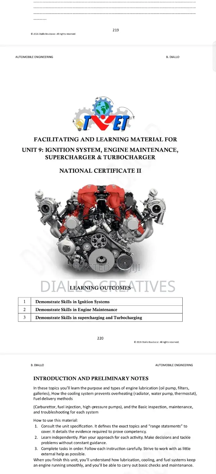 Automobile Engineering Technology Textbook