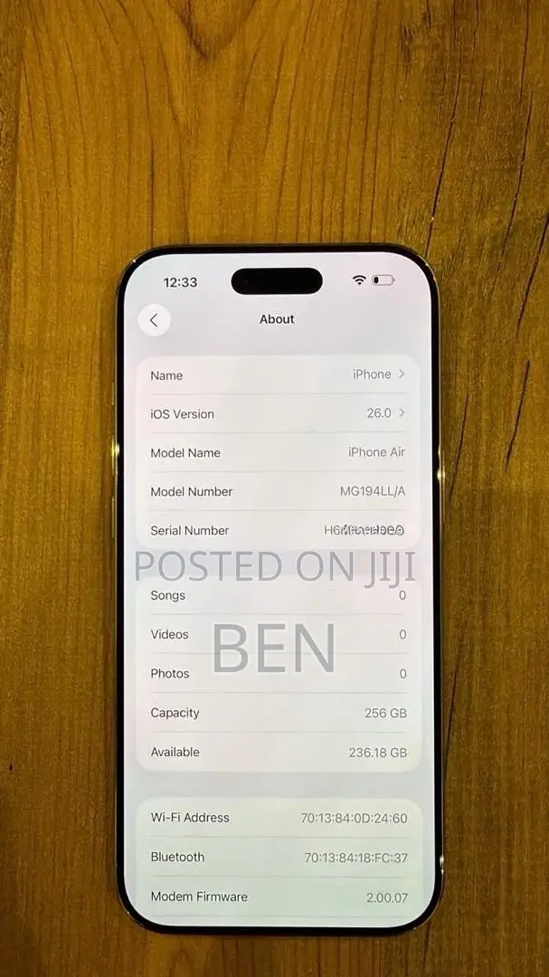 Apple iPhone Air 256 GB Bronze