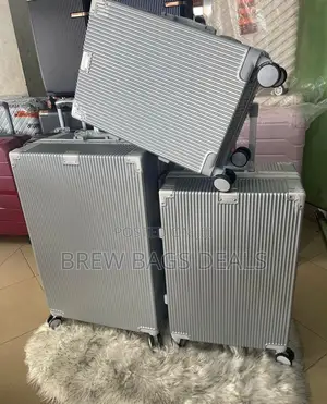 Branded Silver 3set Purely Locks Aluminum Suitcase Bag
