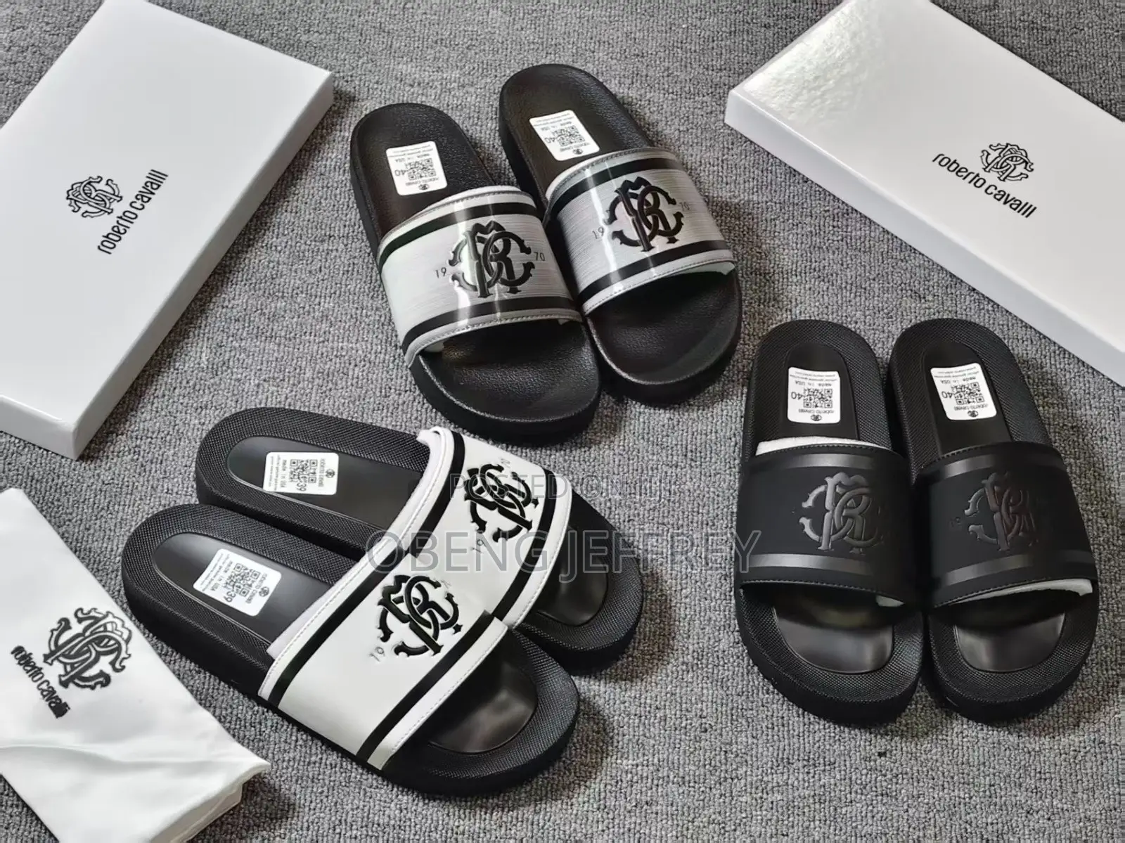 Original Roberto Cavalli Slides in Colours
