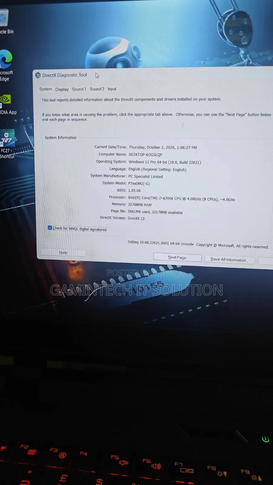 Laptop Clevo P751DM2-G 32GB Intel Core i7 HDD+SSD 1T