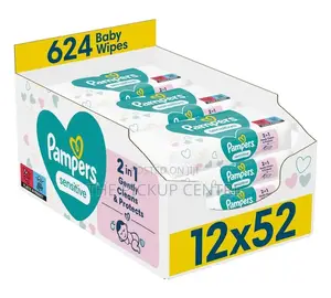 Pampers Baby Wipes Sensitive 12 X 52 Per Box/ 30ghs