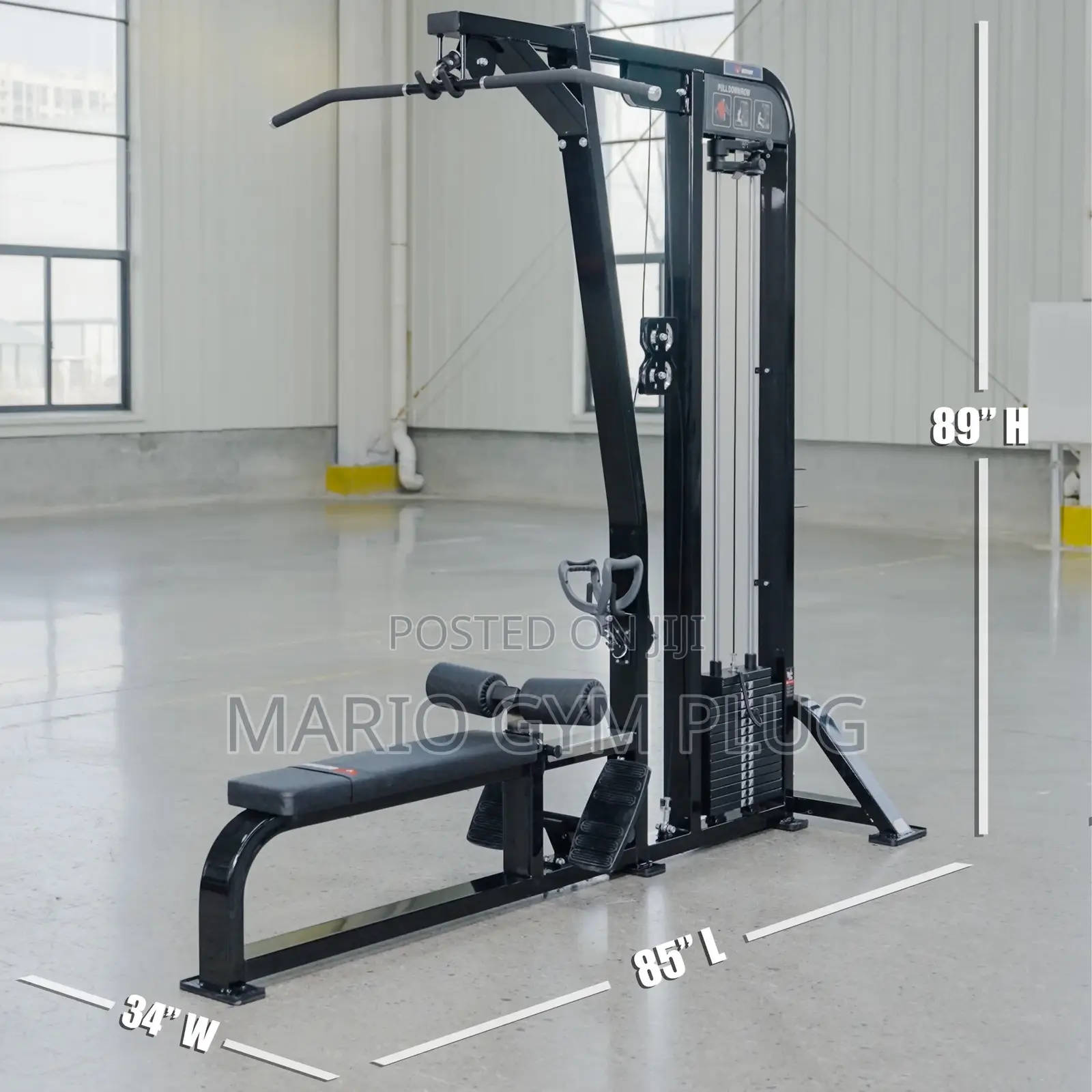 Lat Pull Down With Seated Row (2 in 1)100kg Free Weight