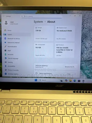 Laptop Acer Swift 16GB Intel Core i5 SSD 256GB