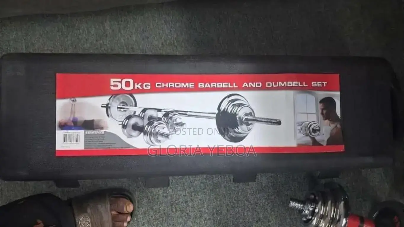 50kg Chrome Barbell and Dumbbell