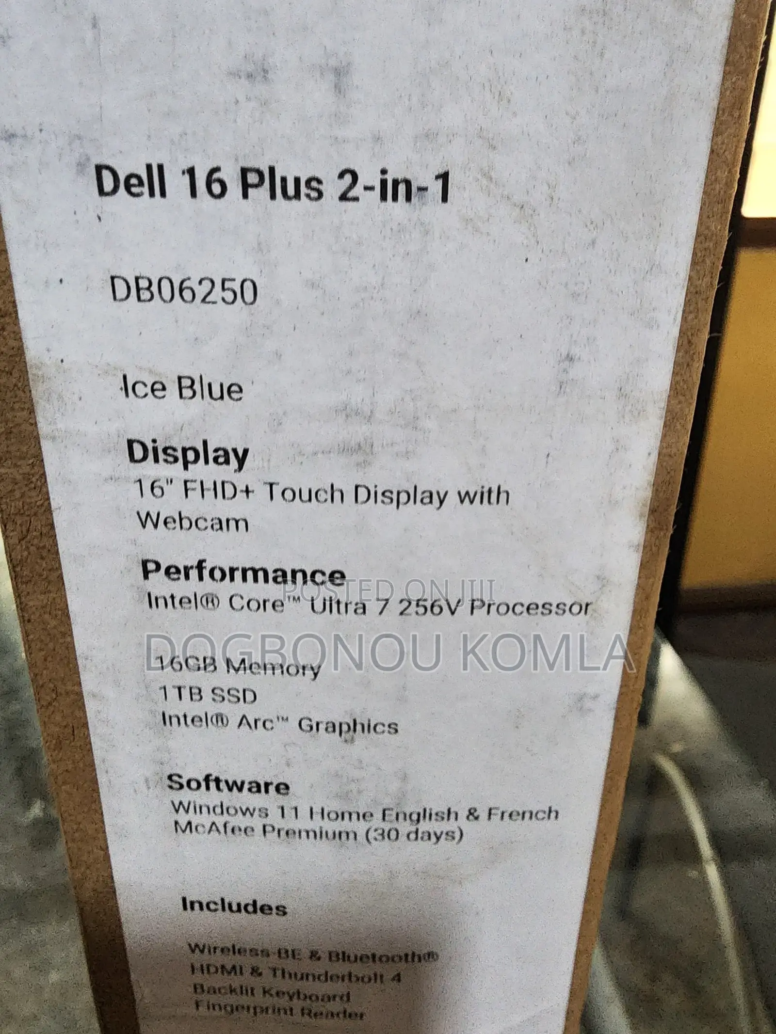 New Laptop Dell 16GB Intel Core Ultra 7 SSD 1T