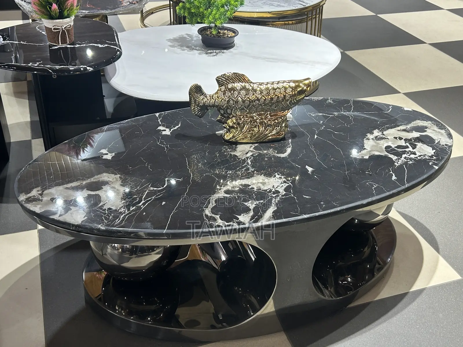 Luxury Oval Camo Center Table