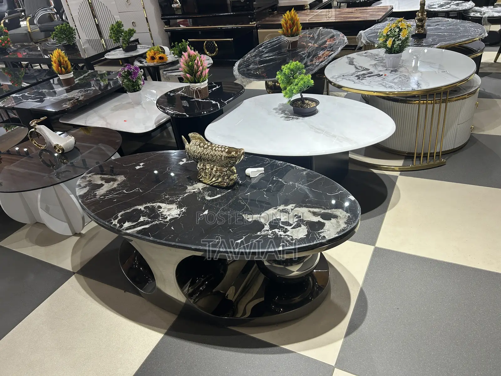 Luxury Oval Camo Center Table