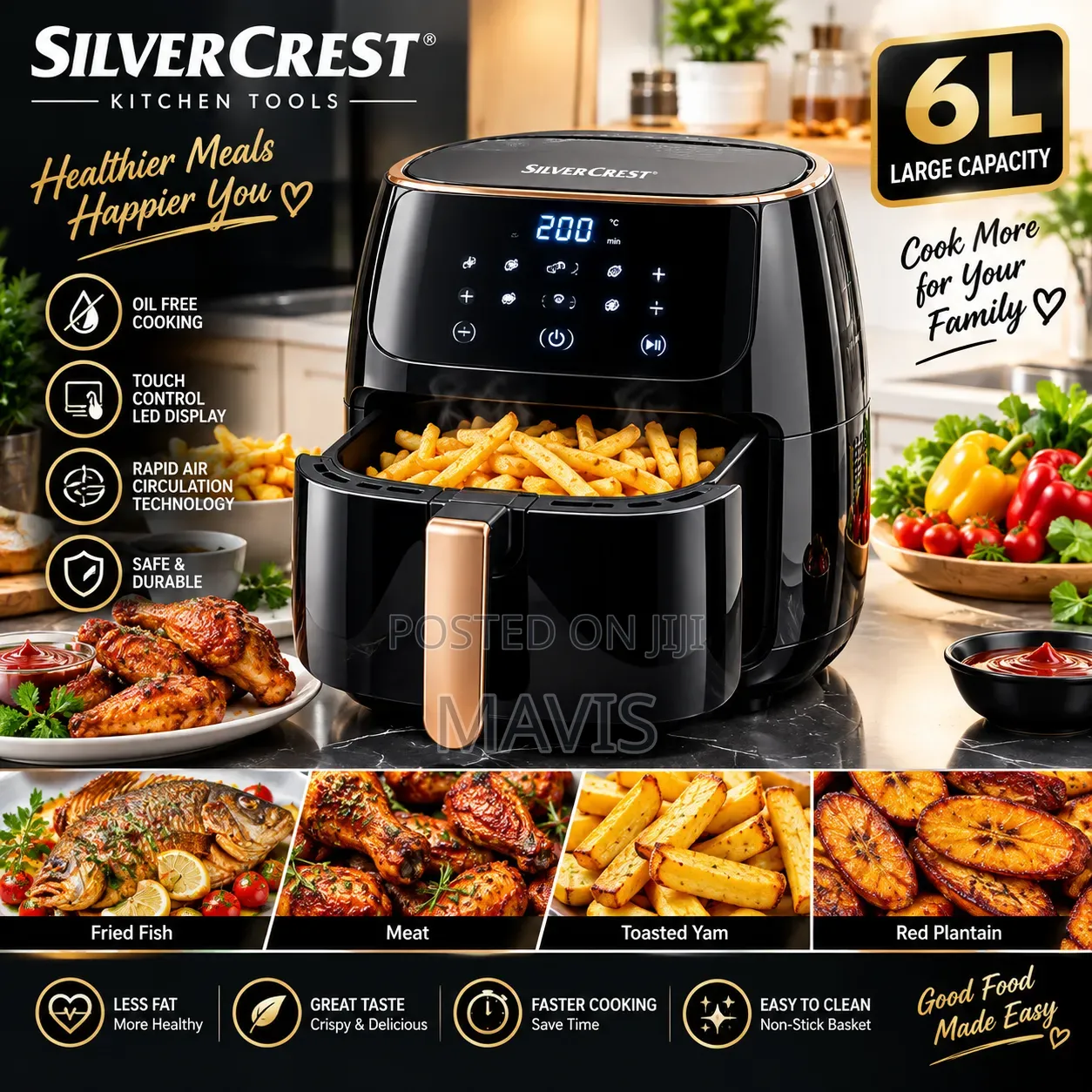 6l Silver Crest Air Fryer