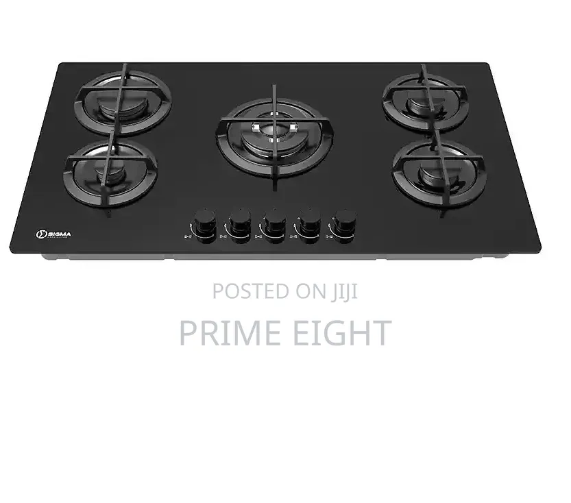 Sigma 5 Burner 90cm Built-in Gas Hob Glass Mirror (Sbi-Ghob-M90gq503)