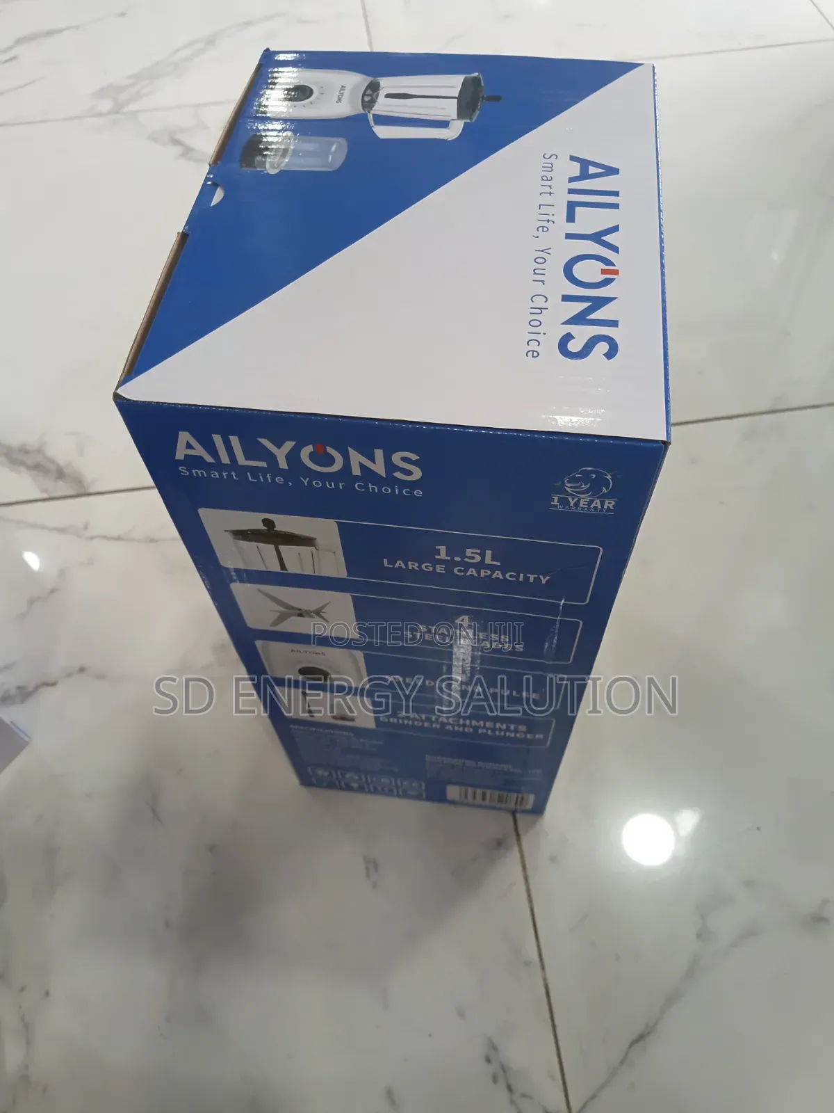 Ailyons 1.5L 2 in 1Blender With Grinder 350W