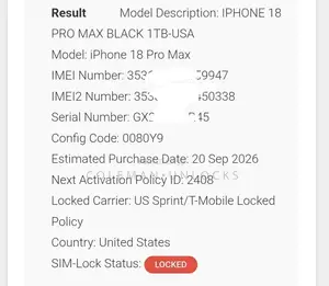 T-Mobile/Sprint Permanent Unlock Service