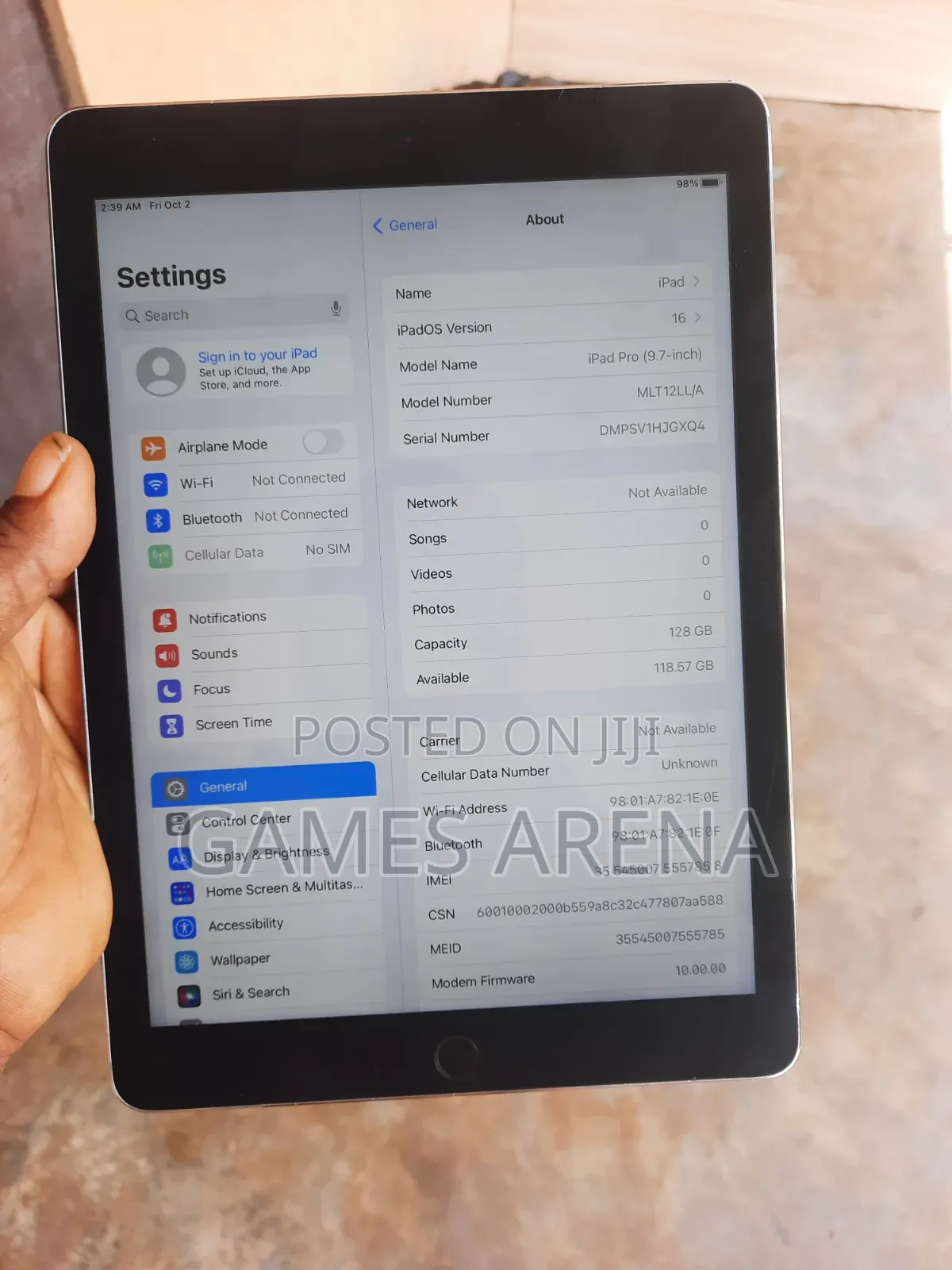 Apple iPad Pro 9.7 (2016) 128 GB Silver