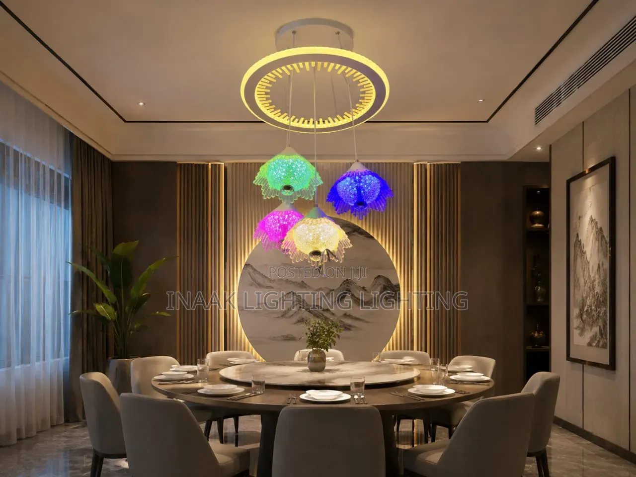 Colorful Flower Pendant Light