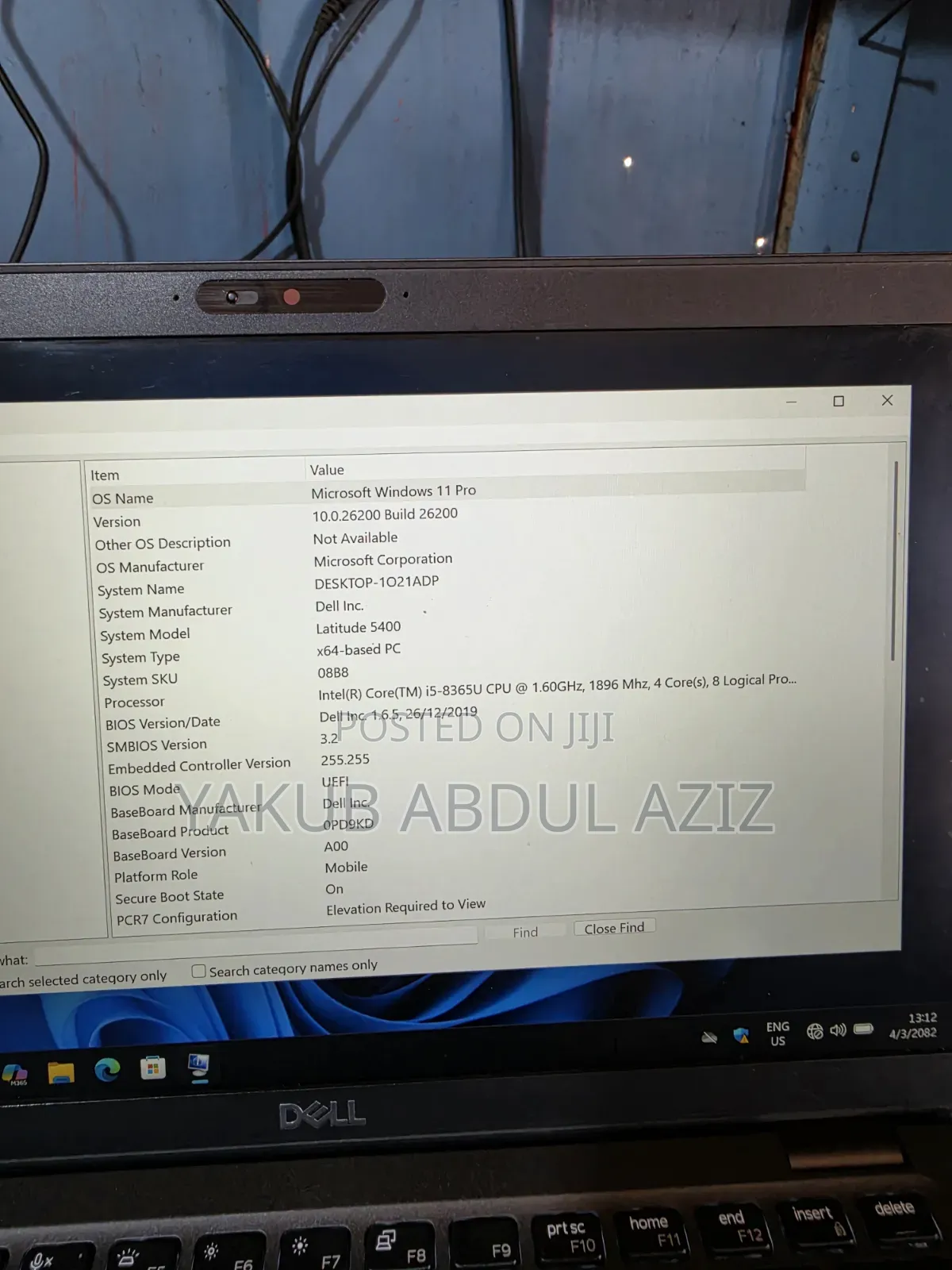 Laptop Dell Latitude 5400 8GB Intel Core i5 SSD 256GB