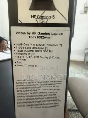 New Laptop HP Victus 15 16GB Intel Core i5 SSD 512GB