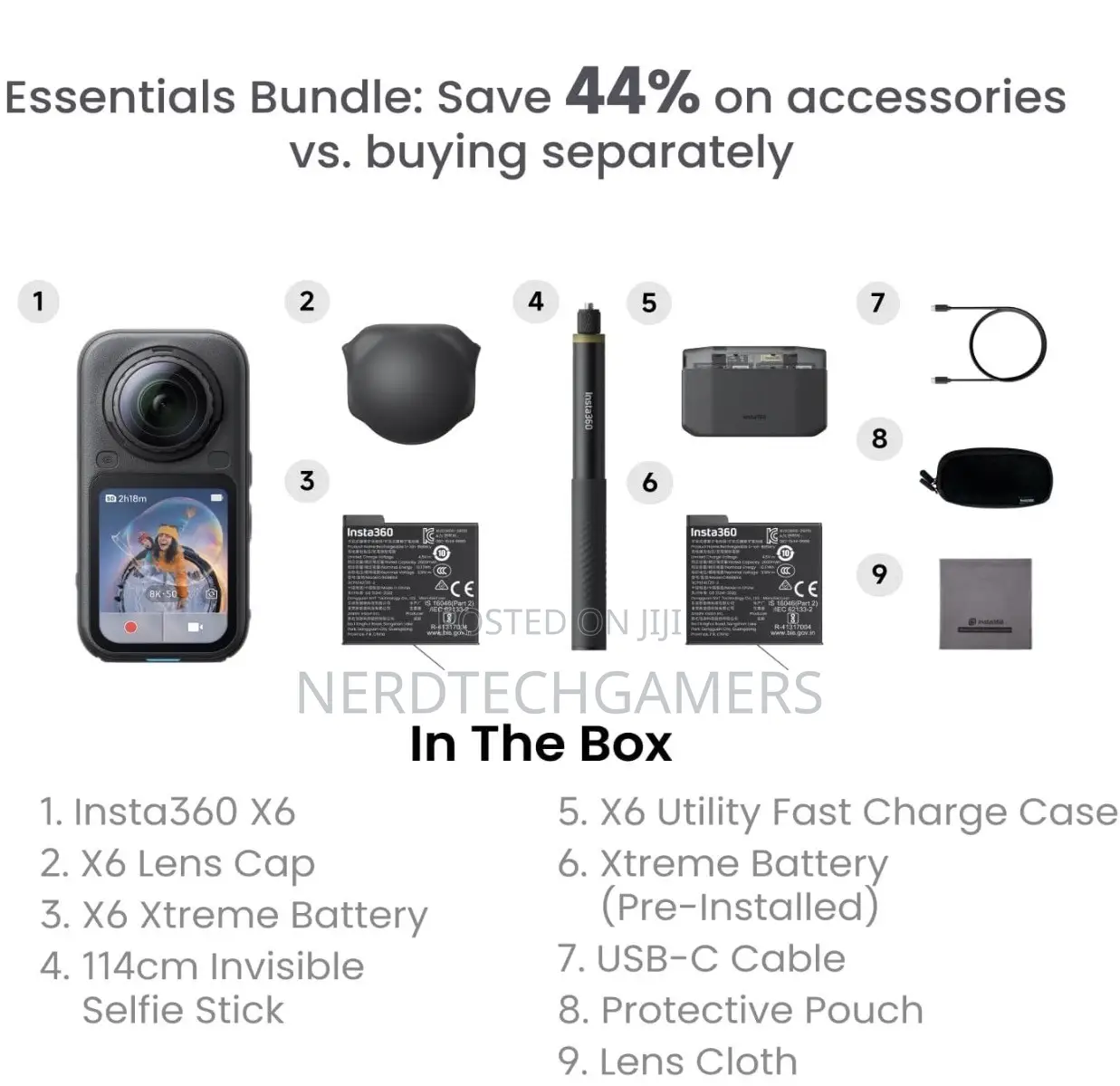 Insta 360 X6 8k 360 Camera