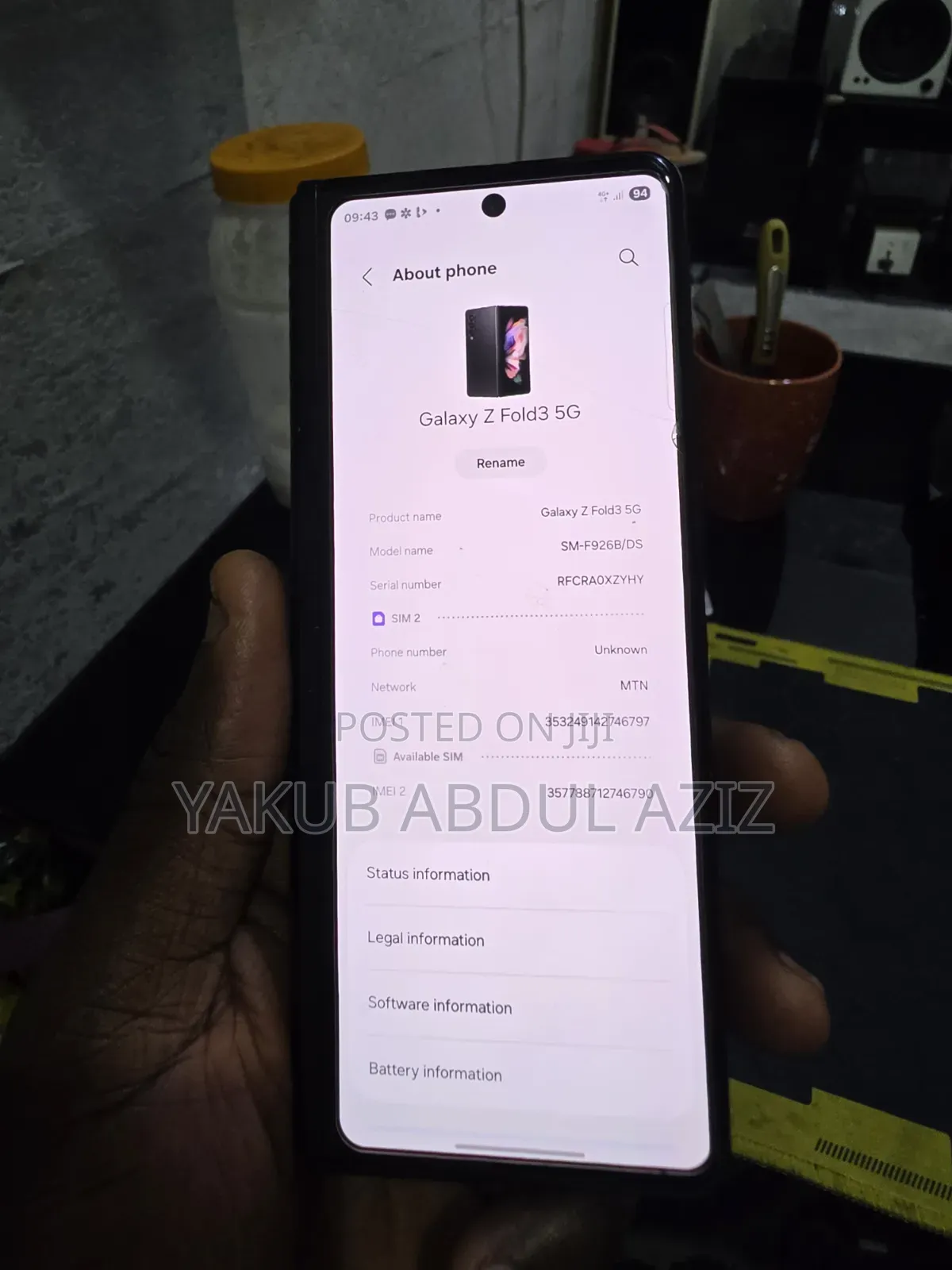 Samsung Galaxy Z Fold 3 256 GB Black