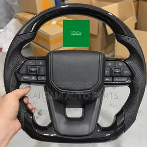 Land Cruiser Prado 250 Style Steering Wheel Black Leather Carbon
