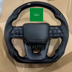 Land Cruiser Prado 250 Style Steering Wheel Black Leather Carbon