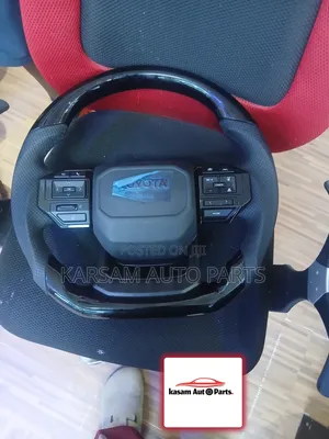 Land Cruiser Prado 250 Style Steering Wheel Black Leather Carbon