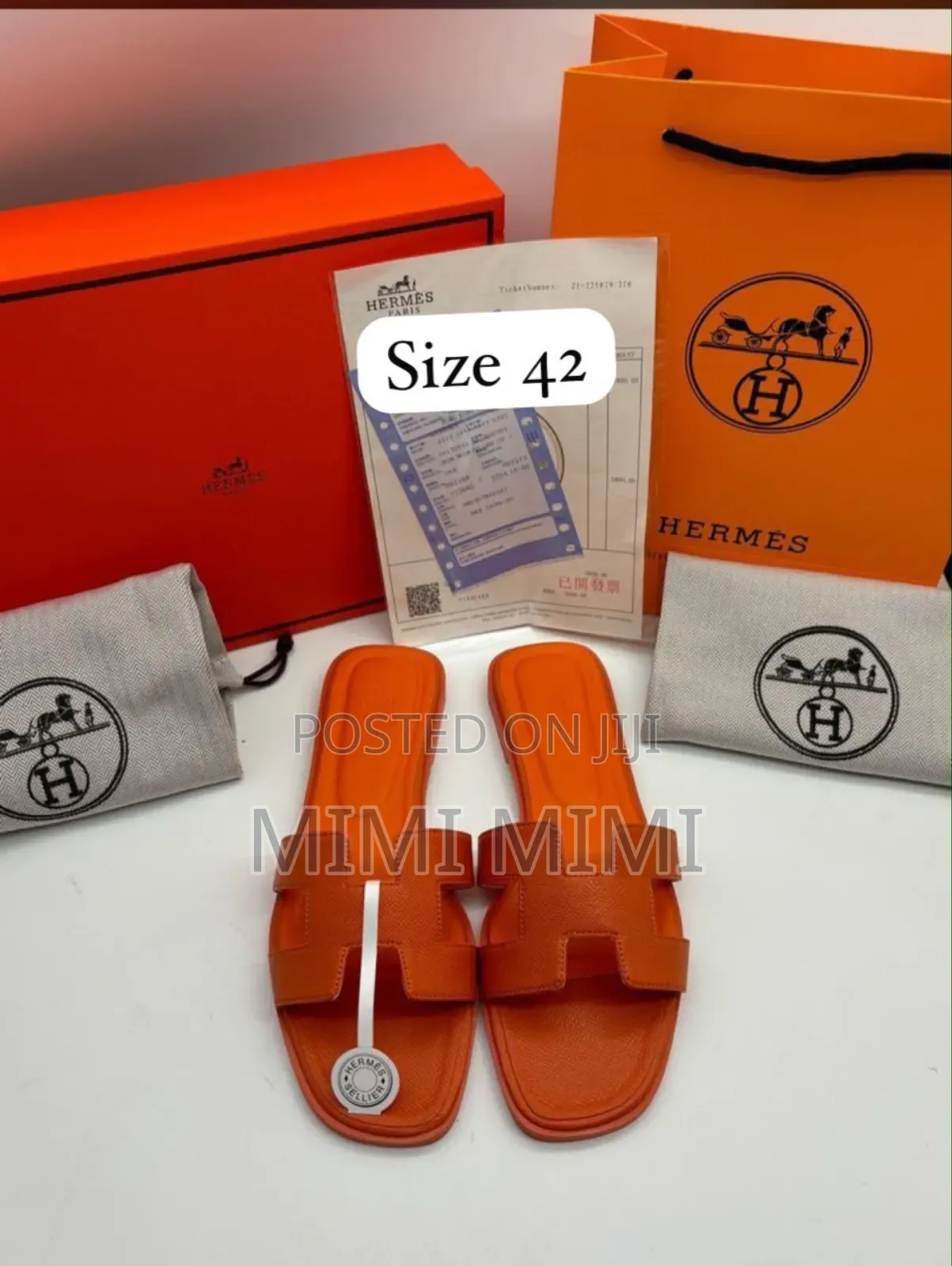 Hermes Slippers Comes in a Box