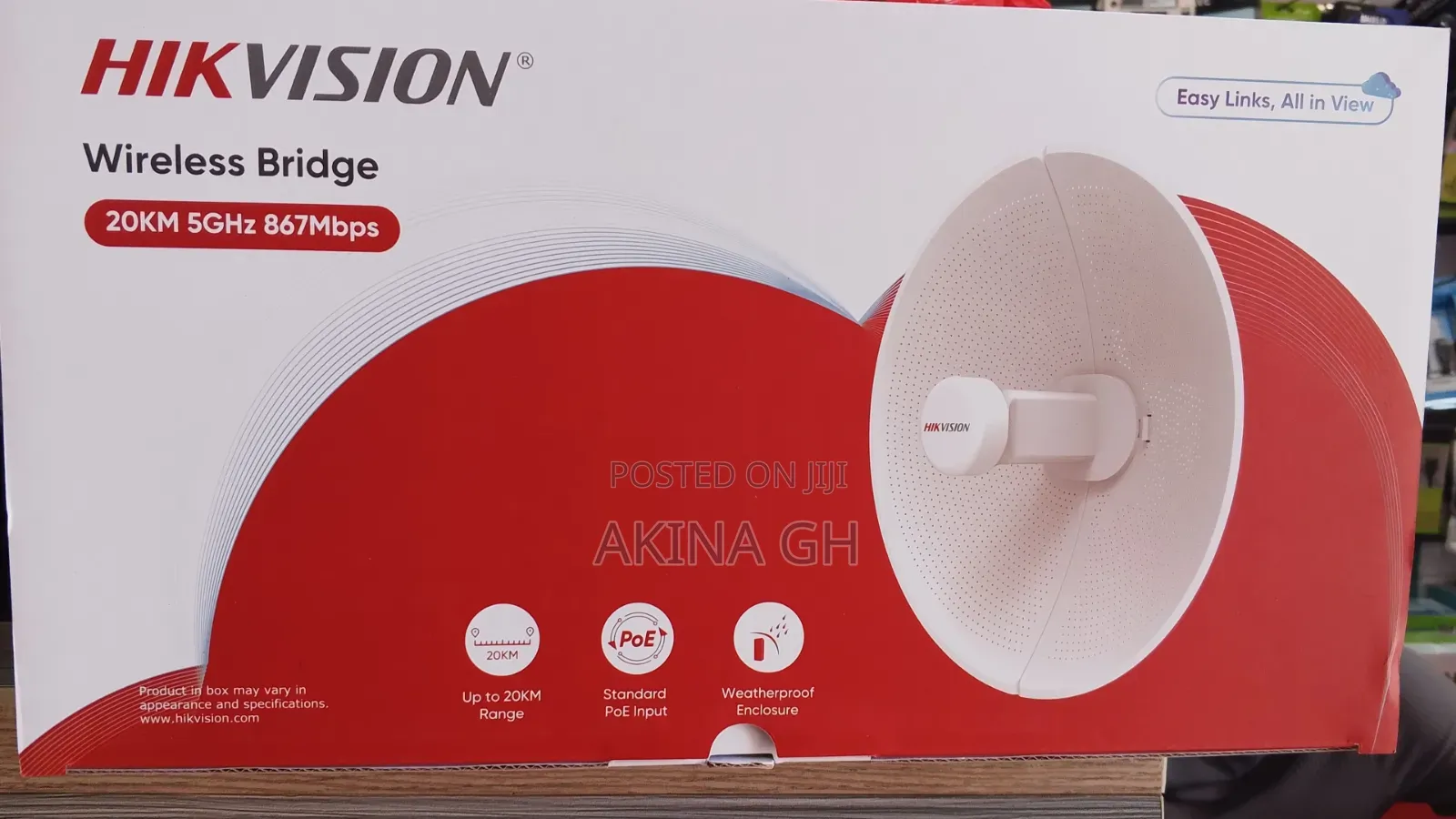 Hikvision Wireless Bridge 20KM 5GHZ