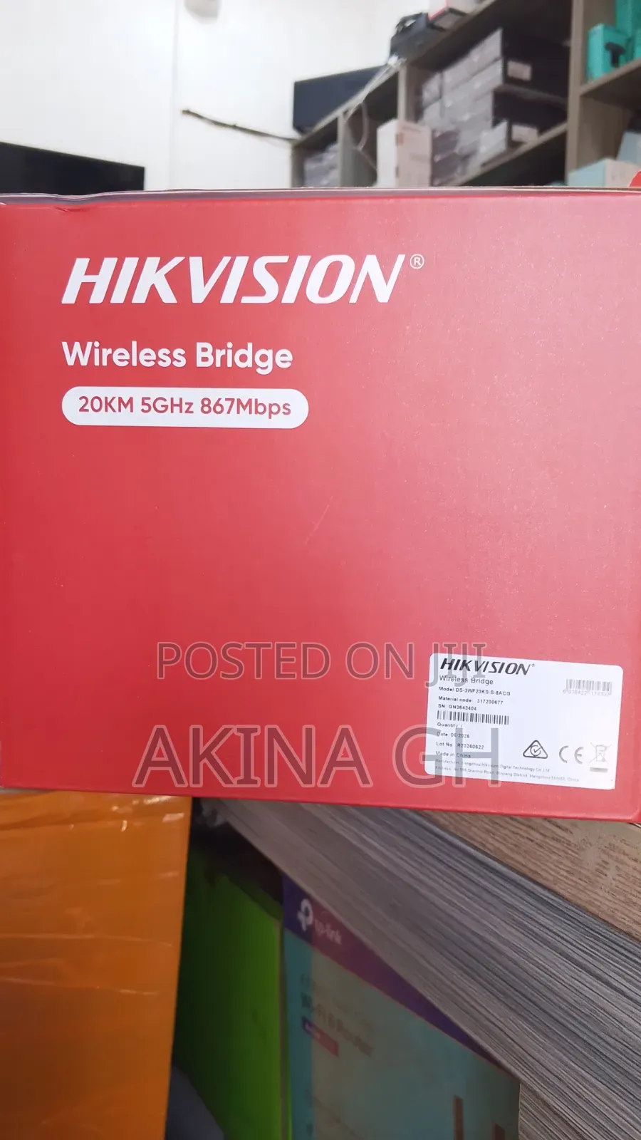 Hikvision Wireless Bridge 20KM 5GHZ