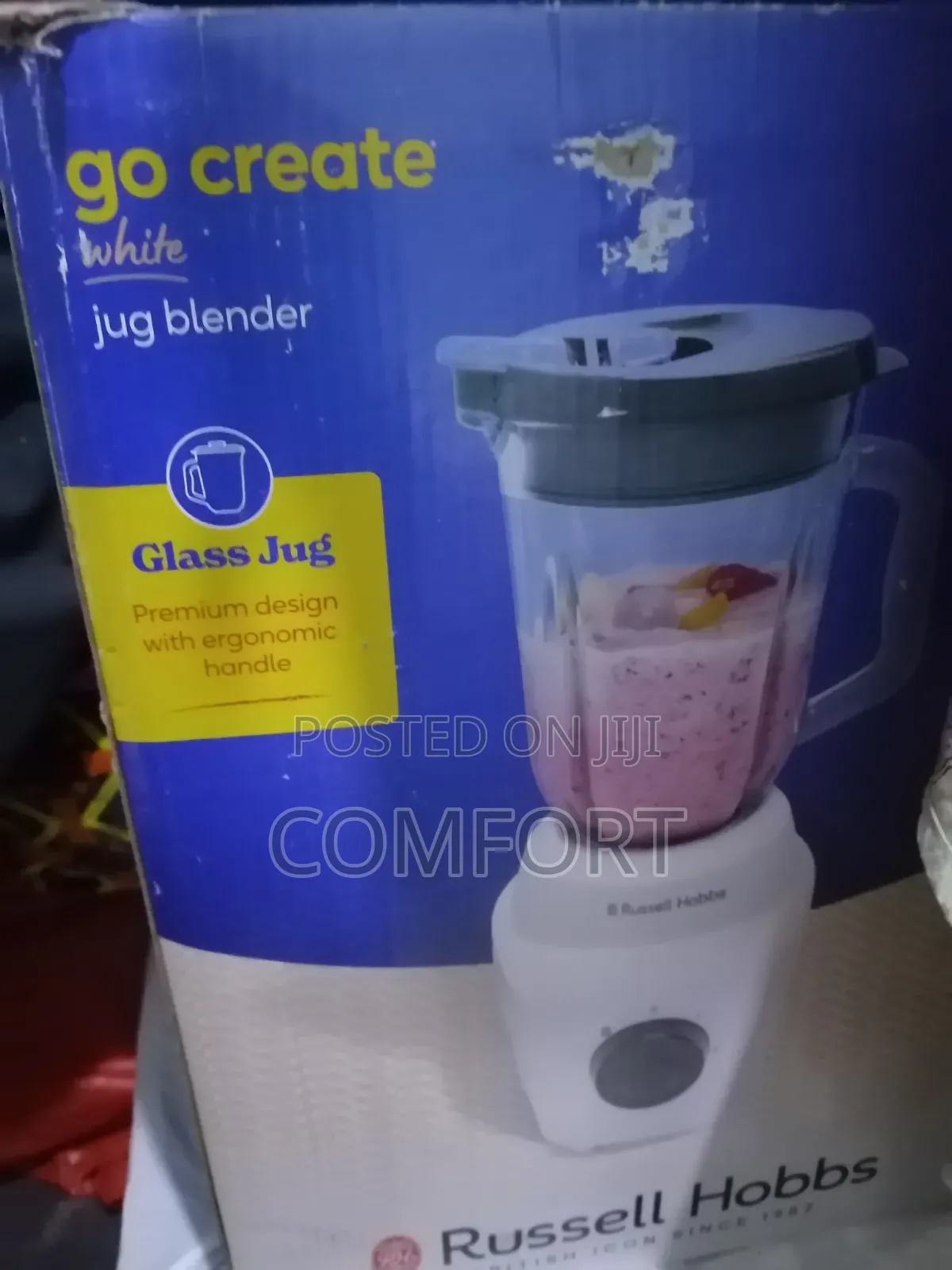 Russell Hobbs Go Create White 1.5L Glass Jug Blender