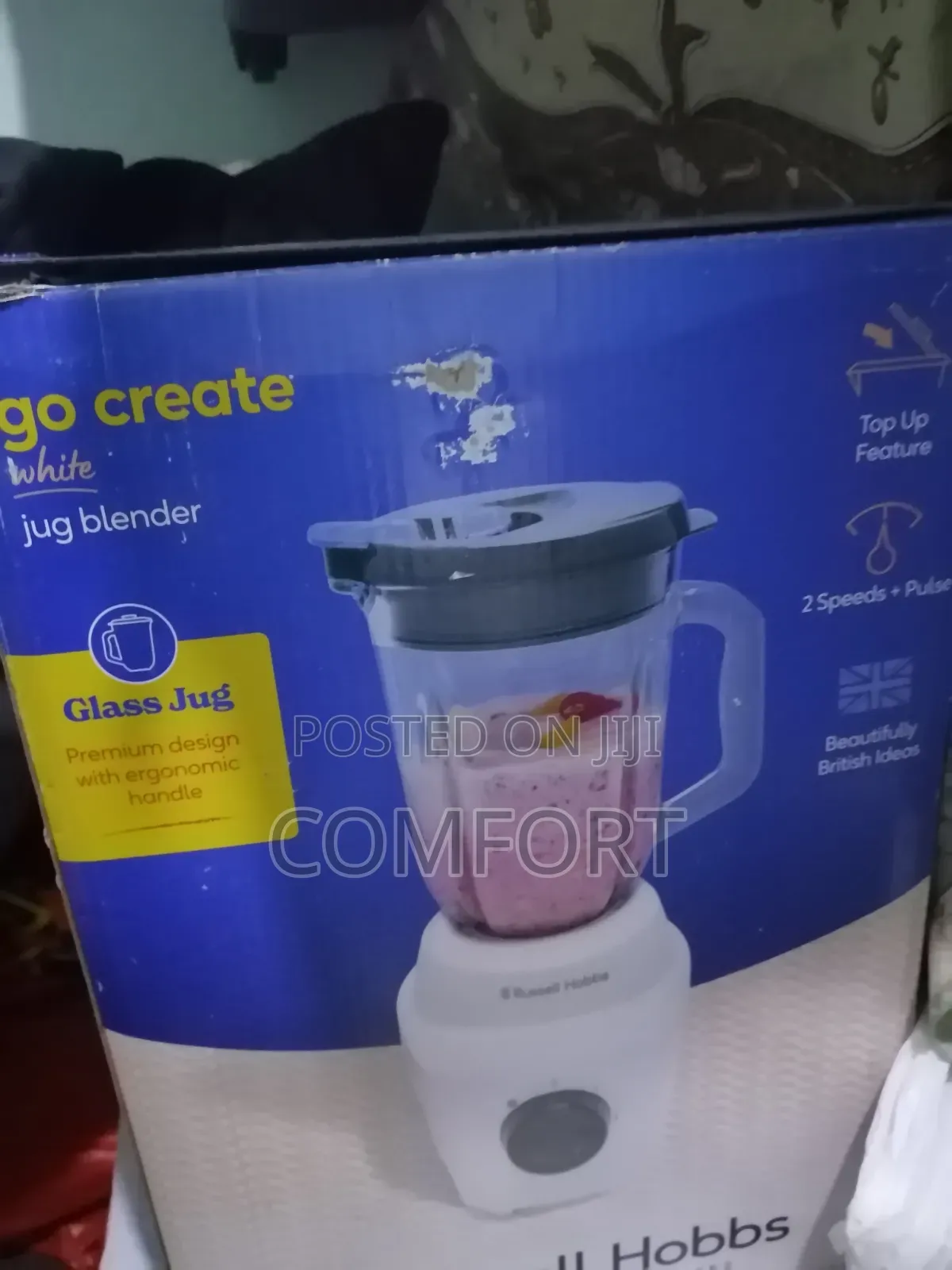 Russell Hobbs Go Create White 1.5L Glass Jug Blender